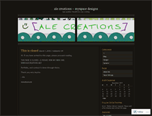 Tablet Screenshot of alecreations.wordpress.com