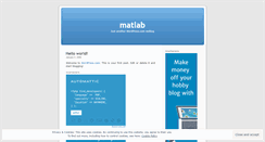 Desktop Screenshot of matlab.wordpress.com