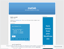 Tablet Screenshot of matlab.wordpress.com