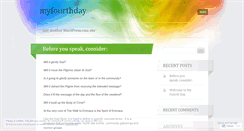 Desktop Screenshot of myfourthday.wordpress.com