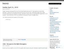Tablet Screenshot of bwintz.wordpress.com