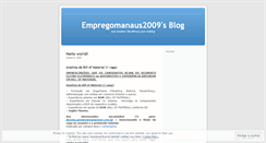 Desktop Screenshot of empregomanaus2009.wordpress.com