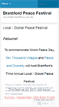 Mobile Screenshot of brantfordpeacefestival.wordpress.com