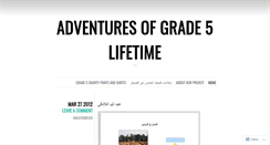 Desktop Screenshot of adventuresofgrade5lifetime.wordpress.com