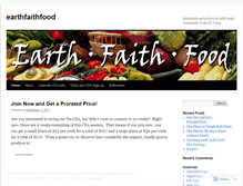 Tablet Screenshot of earthfaithfood.wordpress.com