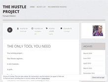 Tablet Screenshot of hustleproject.wordpress.com