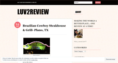 Desktop Screenshot of luv2review.wordpress.com