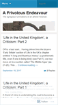Mobile Screenshot of frivolousendeavour.wordpress.com