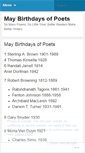 Mobile Screenshot of maybirthdaysofpoets.wordpress.com