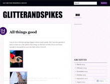 Tablet Screenshot of glitterandspikes.wordpress.com