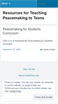 Mobile Screenshot of peacemakingteens.wordpress.com