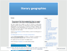 Tablet Screenshot of literarygeographies.wordpress.com