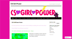 Desktop Screenshot of csgirlpower.wordpress.com