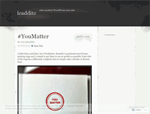 Tablet Screenshot of leaddite.wordpress.com