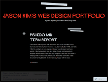 Tablet Screenshot of jasonykim.wordpress.com