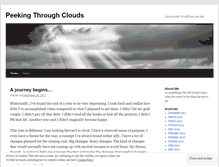 Tablet Screenshot of peekingthroughclouds.wordpress.com