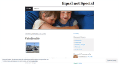 Desktop Screenshot of equalnotspecial.wordpress.com
