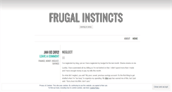 Desktop Screenshot of frugalinstincts.wordpress.com