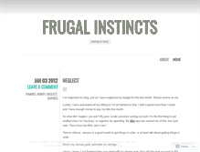 Tablet Screenshot of frugalinstincts.wordpress.com