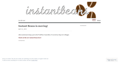 Desktop Screenshot of instantbeans.wordpress.com