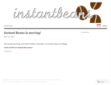 Tablet Screenshot of instantbeans.wordpress.com