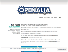 Tablet Screenshot of openalia.wordpress.com