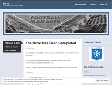 Tablet Screenshot of footballmanagerjournalstories.wordpress.com