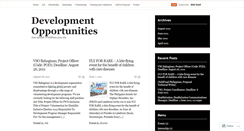 Desktop Screenshot of developmentopportunities.wordpress.com