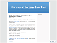 Tablet Screenshot of commercialmortgageloan.wordpress.com