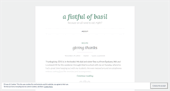 Desktop Screenshot of fistfulofbasil.wordpress.com