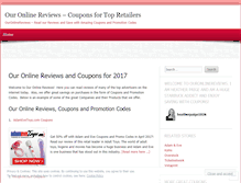Tablet Screenshot of ouronlinereviews.wordpress.com