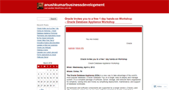 Desktop Screenshot of anushkumarbusinessdevelopment.wordpress.com