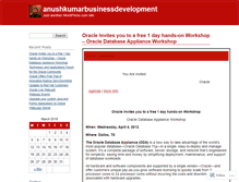 Tablet Screenshot of anushkumarbusinessdevelopment.wordpress.com