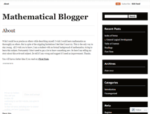 Tablet Screenshot of mathematicalblogger.wordpress.com