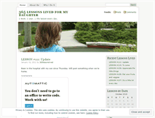 Tablet Screenshot of 365lessonslived.wordpress.com