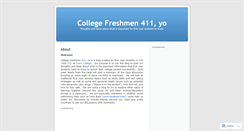 Desktop Screenshot of collegefreshmen411yo.wordpress.com