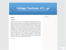 Tablet Screenshot of collegefreshmen411yo.wordpress.com