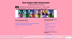 Desktop Screenshot of doeivragenhalloantwoorden.wordpress.com