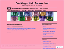 Tablet Screenshot of doeivragenhalloantwoorden.wordpress.com