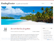 Tablet Screenshot of findingferster.wordpress.com