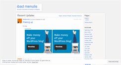 Desktop Screenshot of ibadmenulis.wordpress.com
