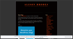 Desktop Screenshot of alisonrhodes.wordpress.com