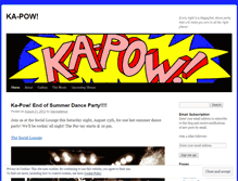 Tablet Screenshot of kapowband.wordpress.com