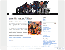 Tablet Screenshot of duelistcodex.wordpress.com