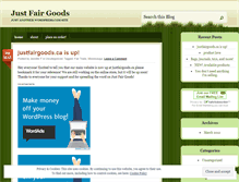 Tablet Screenshot of justfairgoods.wordpress.com