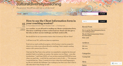 Desktop Screenshot of culturaldiversitycoaching.wordpress.com
