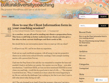 Tablet Screenshot of culturaldiversitycoaching.wordpress.com
