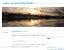 Tablet Screenshot of joyfullydancingdaughter.wordpress.com