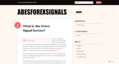 Desktop Screenshot of abesforexsignals.wordpress.com