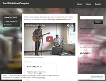 Tablet Screenshot of dontthinkaboutpenguins.wordpress.com